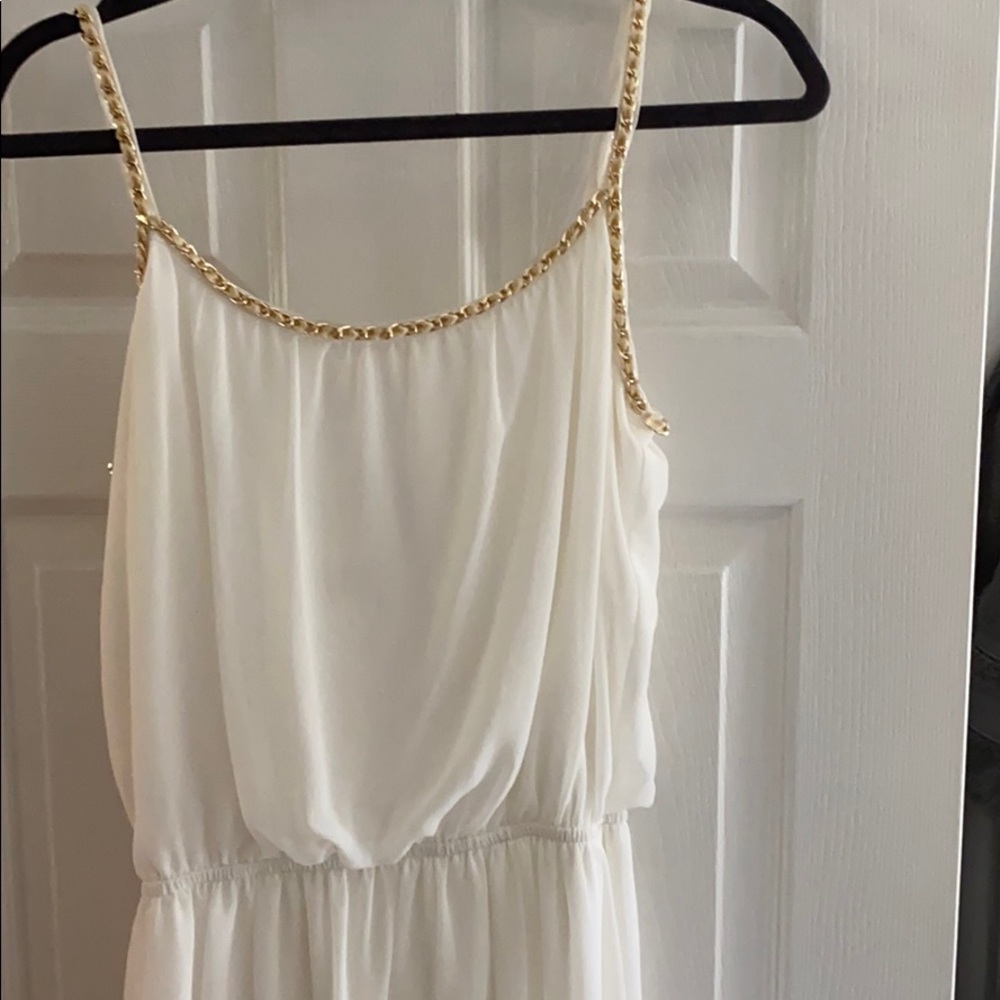 White dress perfect for bridal shower!